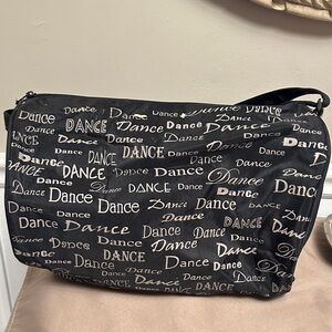 Black Dance Print Shoulder Bag